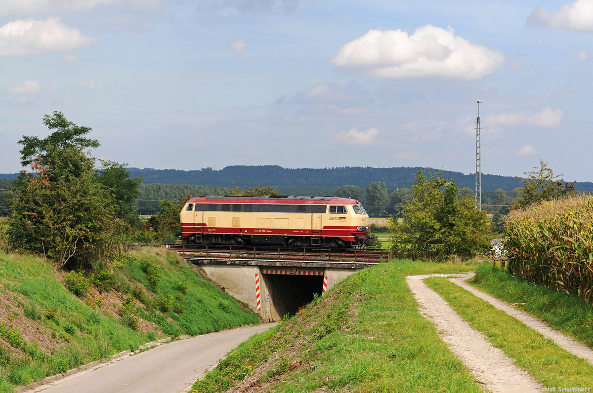 217 002 (92 80 1217 002-5 D-BTEX) als Lokzug am 19.09.2014 in Luitpoldhütte