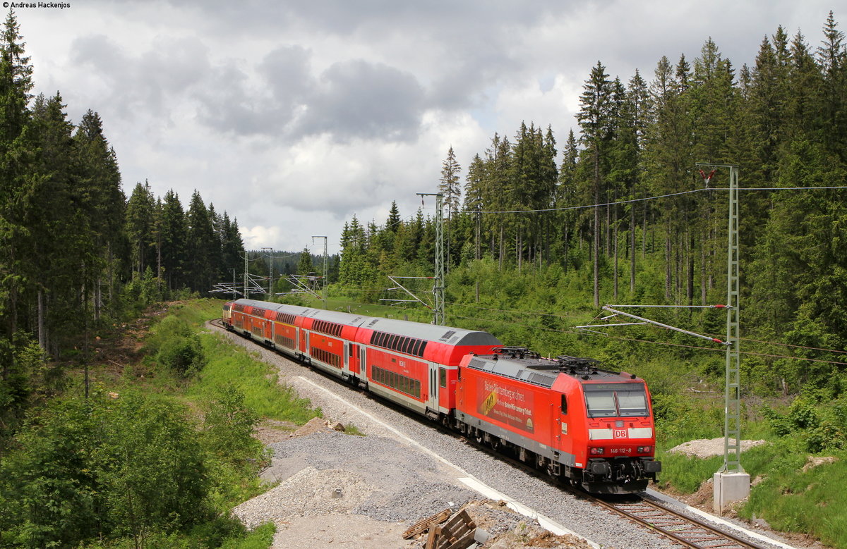 218 105-5 und 146 112-8 auf Testfahrt bei Aha 20.6.16