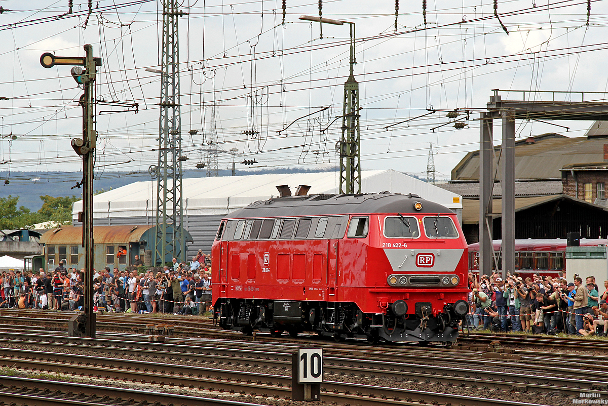 218 402 bei der Lokparade in Koblenz Lützel am 16.06.2018