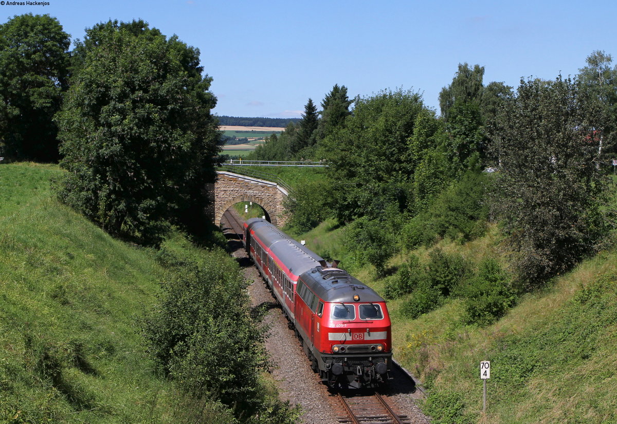 218 409-1 mit dem RE 22311 (Rottweil-Neustadt(Schwarzw)) bei Hüfingen 7.8.16