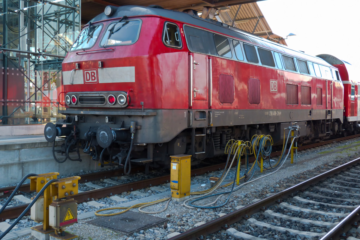 218 418-2 (Schublok RB Mühldorf-München) Mühldorf 20.10.2017