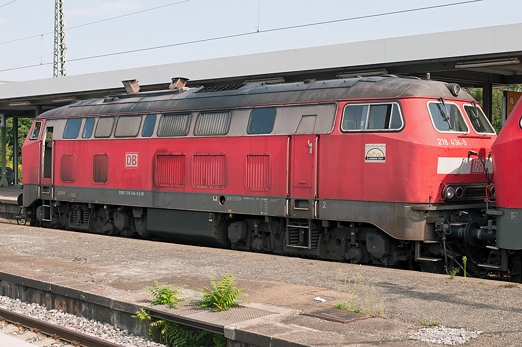 218 434-9 ( 92 80 1218 434-9 D-DB ), Krupp 5400, Baujahr 1978, Eigentmer: DB Regio AG, Bh Ulm, 07.09.2013, Stuttgart Hbf