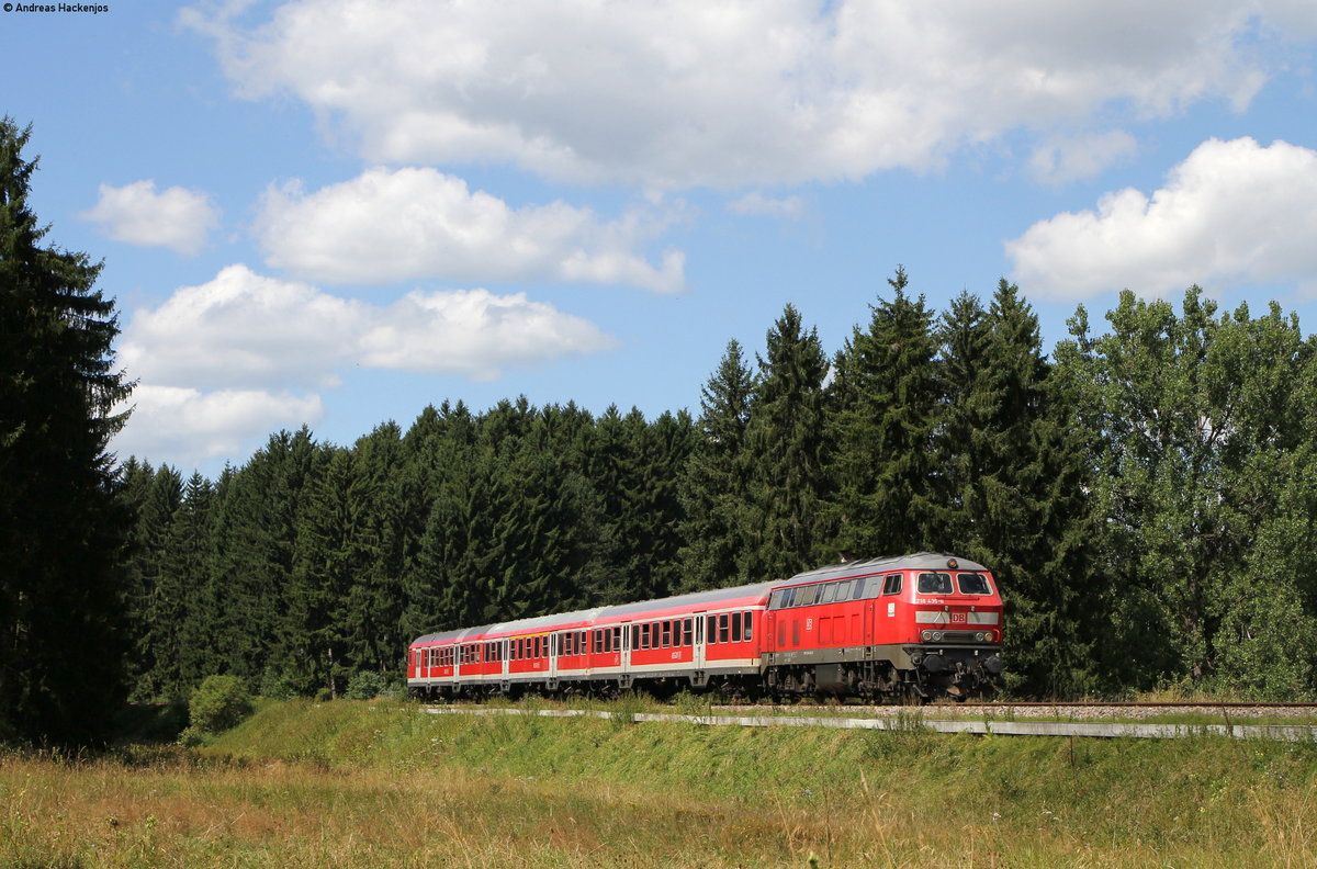 218 435-6 mit dem RE 22304 (Neustadt(Schwarzw)-Rottweil) bei Zollhaus 14.8.16