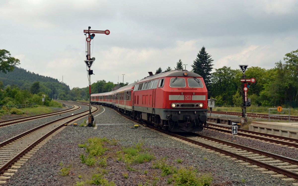 218 452 erreicht mit einem RE nach Bad Harzburg am 26.07.14 Goslar. 