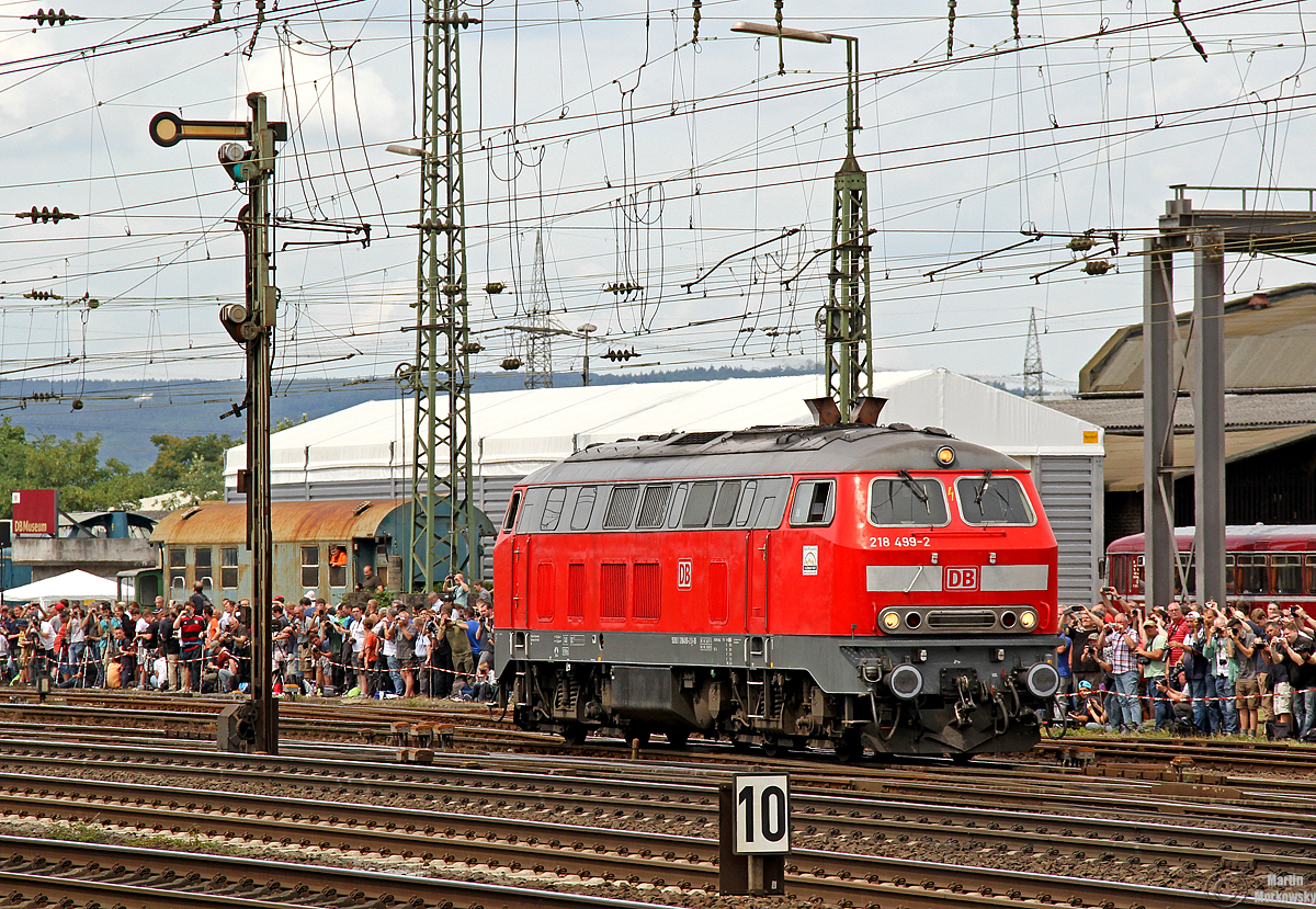 218 499 bei der Lokparade in Koblenz Lützel am 16.06.2018