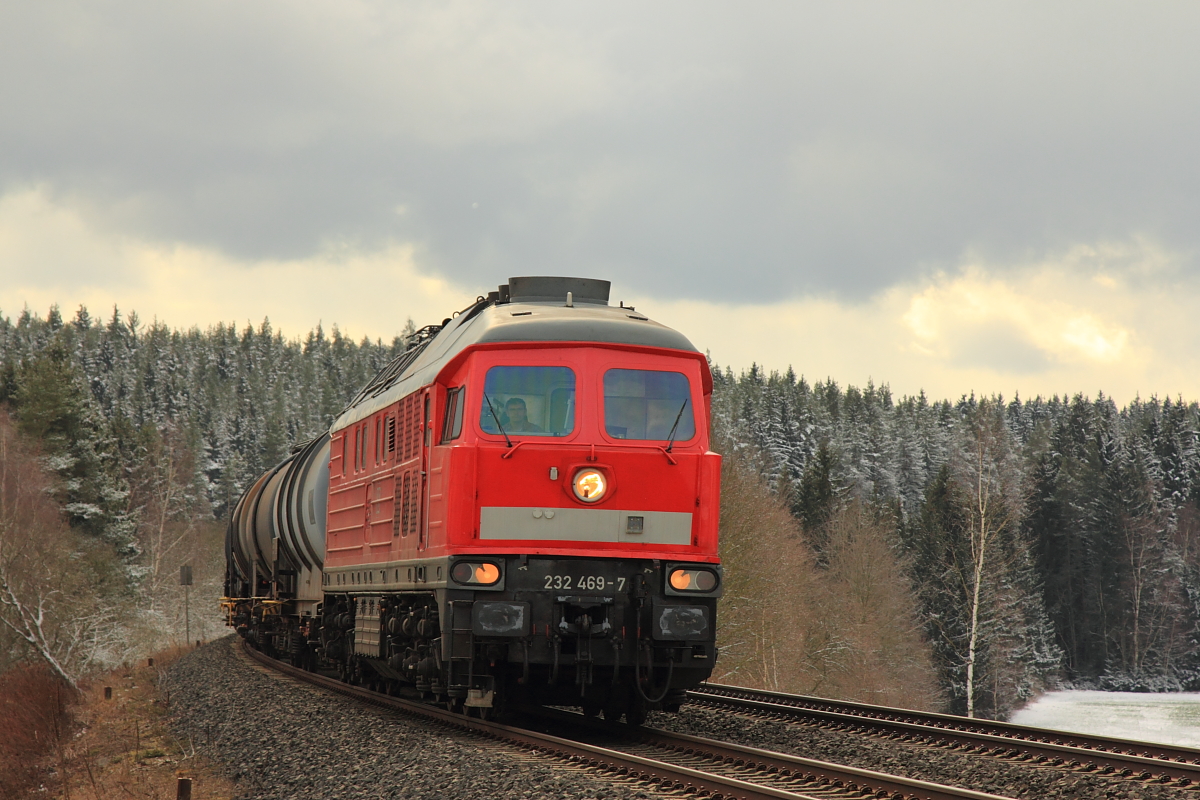 232 469-7 DBSR bei Marktleuthen am 25.02.2016.