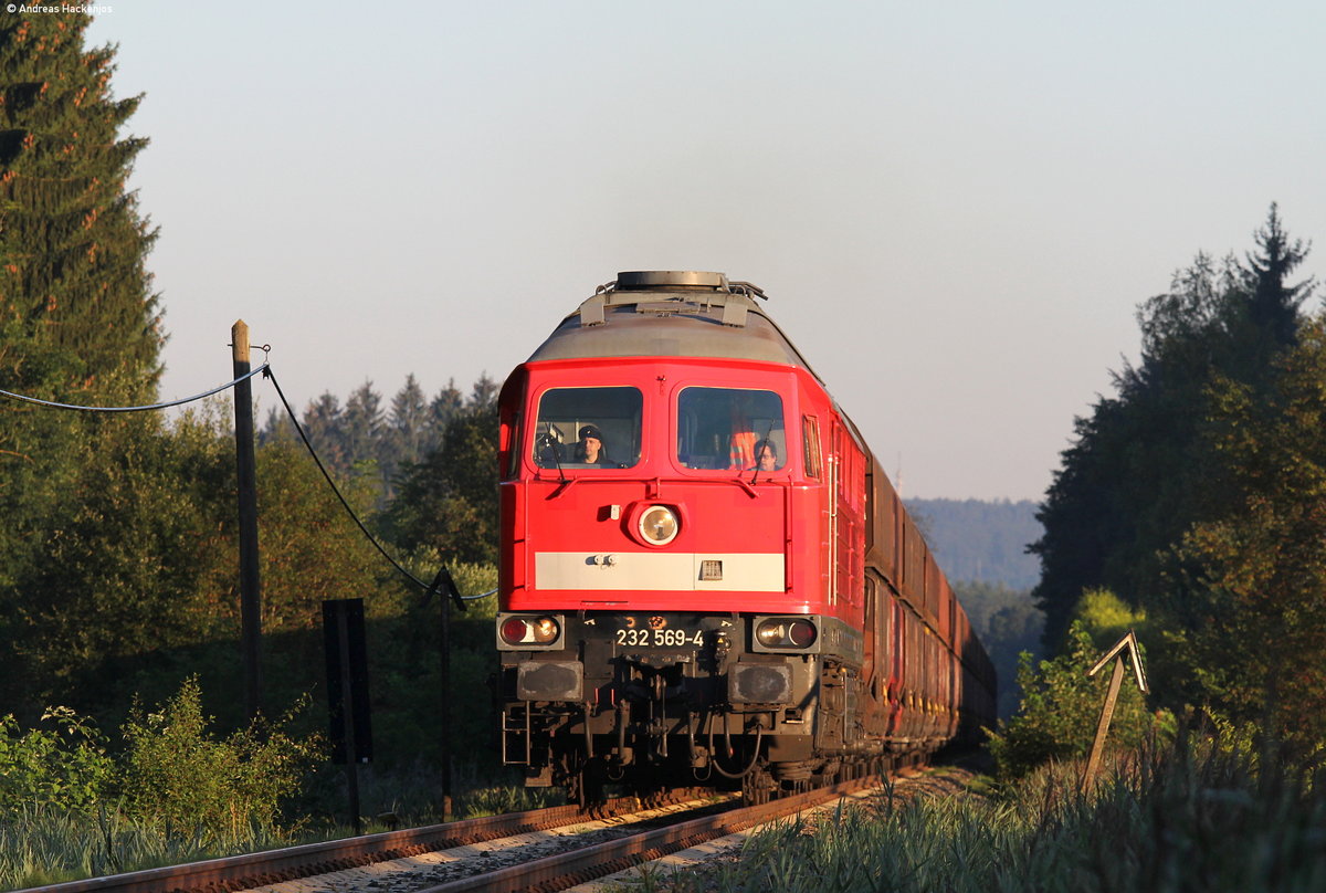 232 569-4 mit dem GB 60938 (Friedrichshafen Gbf-Roßberg) bei Haslanden 8.8.16 