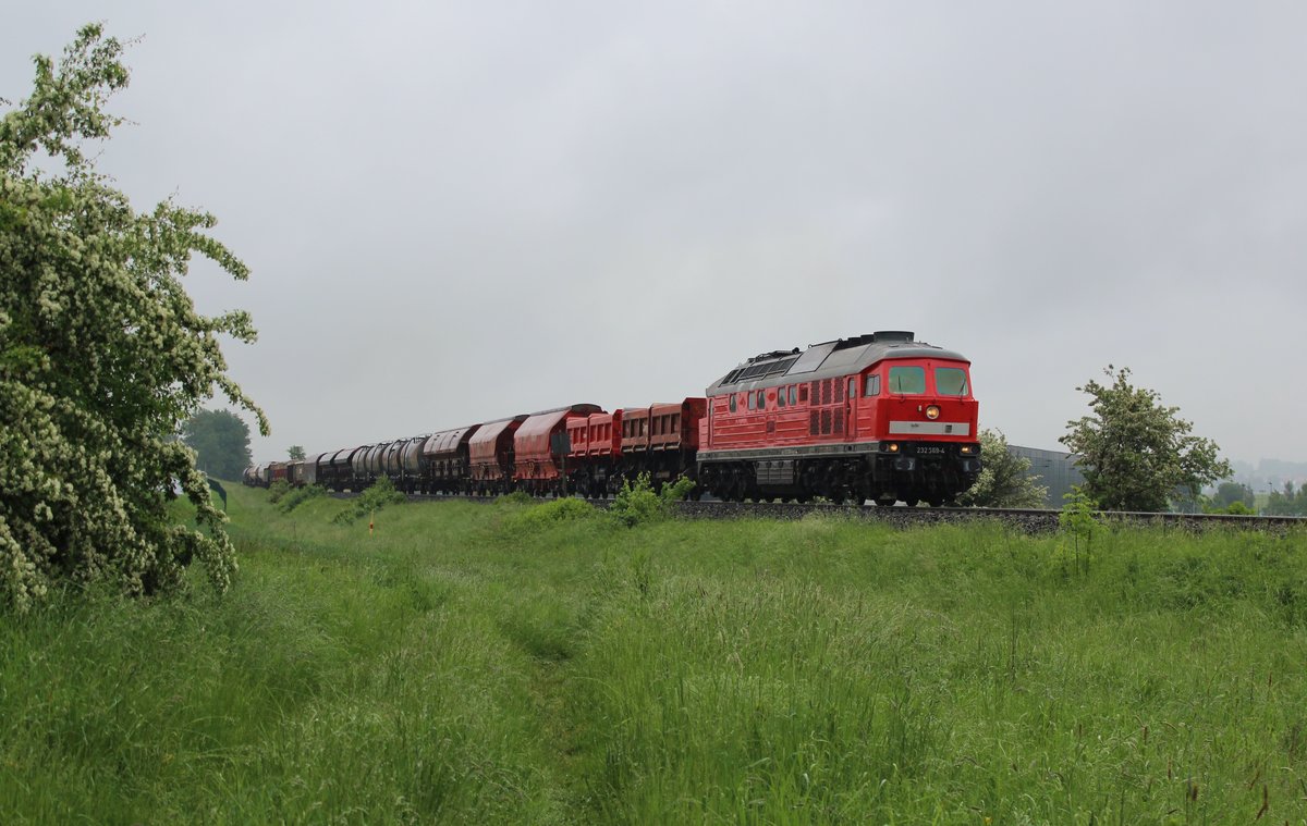 232 569-4 zu sehen mit einem Frankenwaldumleiter am 03.06.16 in Waldershof.