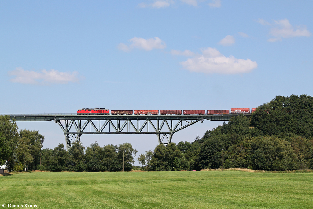 232 xxx mit Güterzug am 23.07.2014 auf der Hochbrücke Hochdonn.