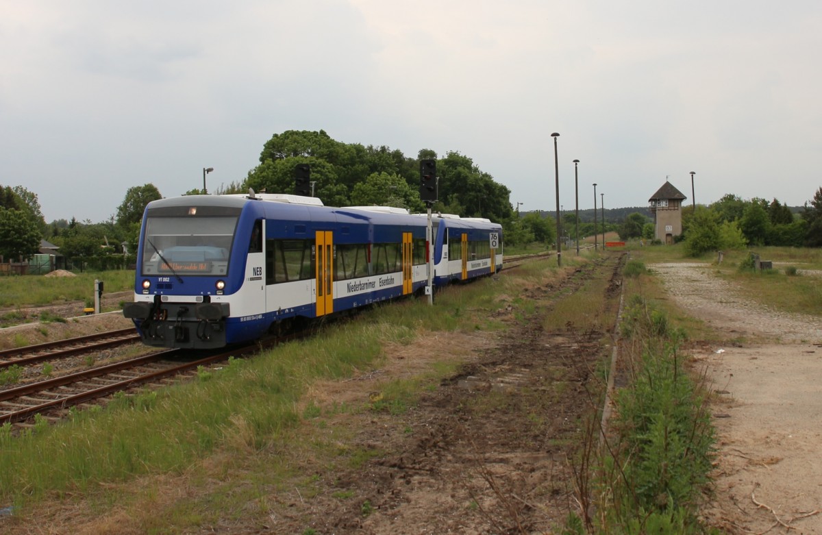 23.5.2015 Wriezen. VT 002 der NEB Richtung aus Frankfurt/Oder