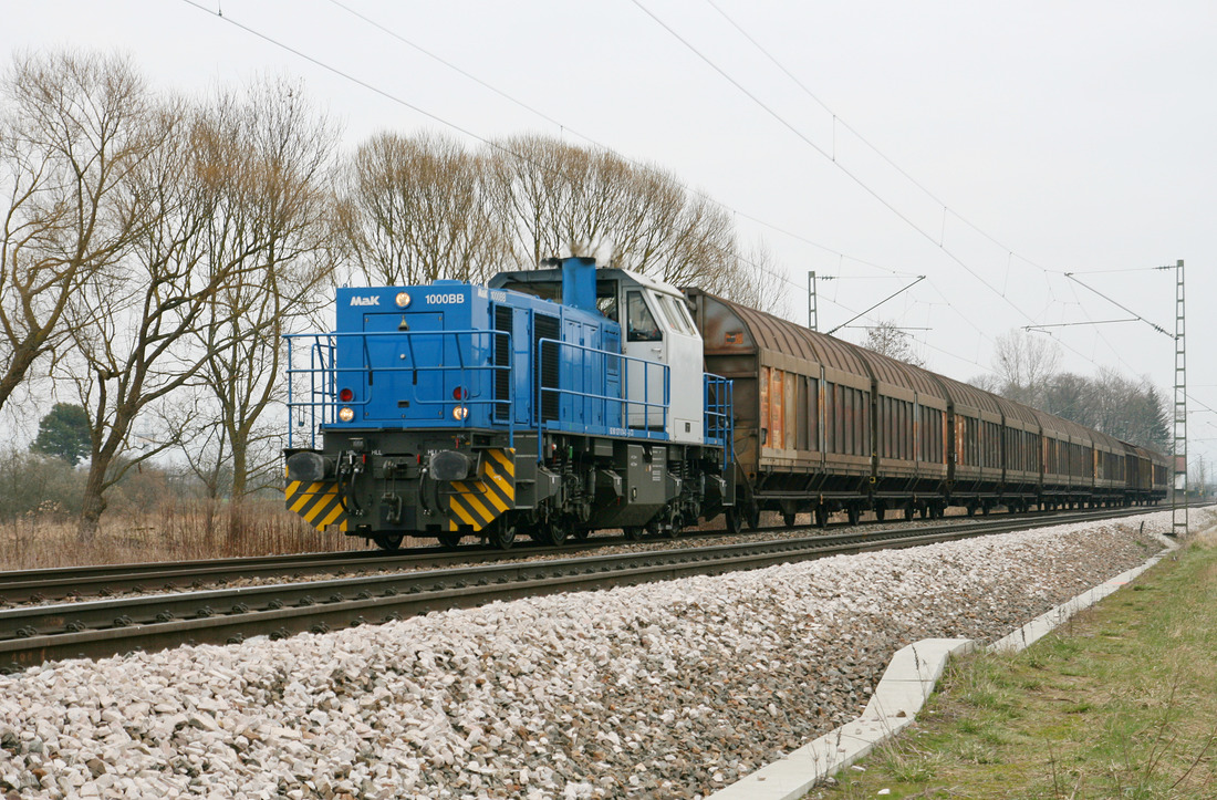 271 014 (zum Aufnahmezeitpunkt für die Bayerische CargoBahn GmbH im Einsatz) // Aufgenommen zwischen Kork und Legelshurst. // 27. März 2013