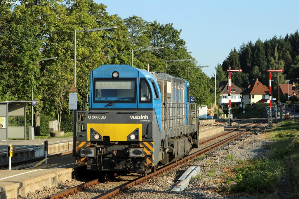 273 014 im Bahnhof Löffingen, 22.08.2015.