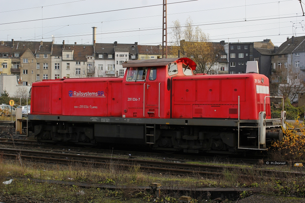 291 034-7 Railsystems RP stand am 05.12.2015 in Hagen Hbf abgestellt.