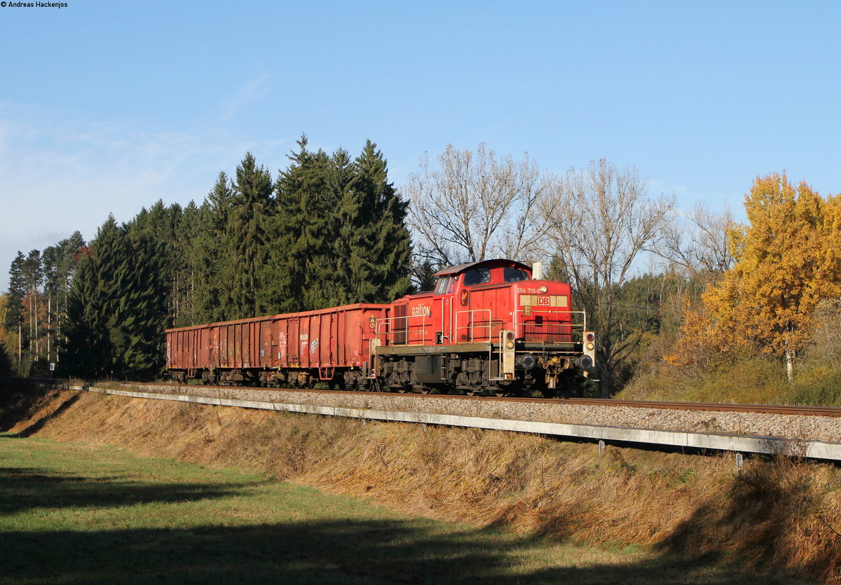 294 719-0 mit dem EK 55839 (Villingen(Schwarzw)-Deißlingen) bei Schwenningen 31.10.16