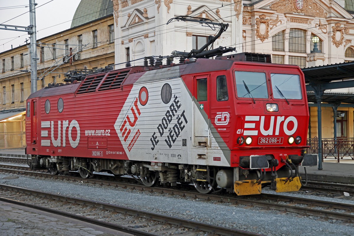 362 086 in Plzen hlavni nadrazi am 11.03.2014.