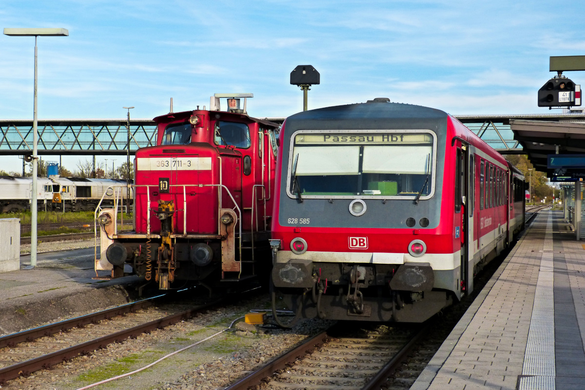 363 711-3 und 628 585 Mühldorf 17.10.2017