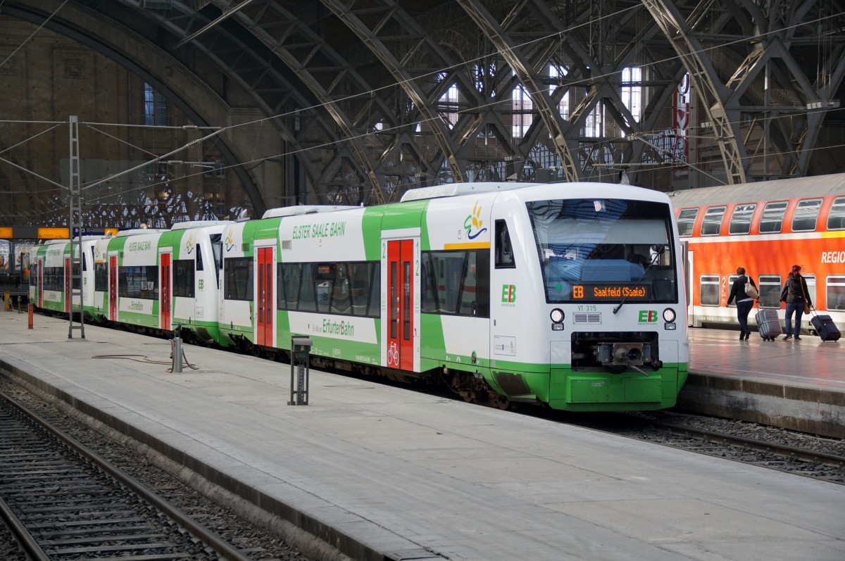 3x VT 650 der Erfurter Bahn in Leipzig am 04.10.2014