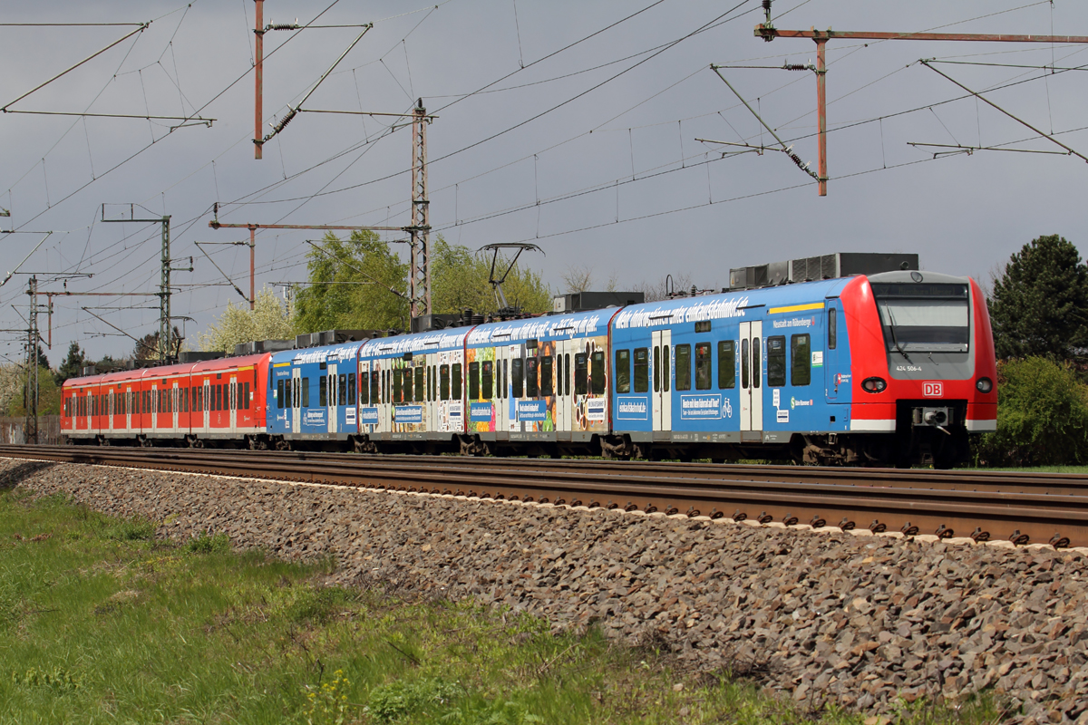 424 506-4 als S2 nach Nienburg(Weser) in Dedensen-Gümmer 19.4.2017