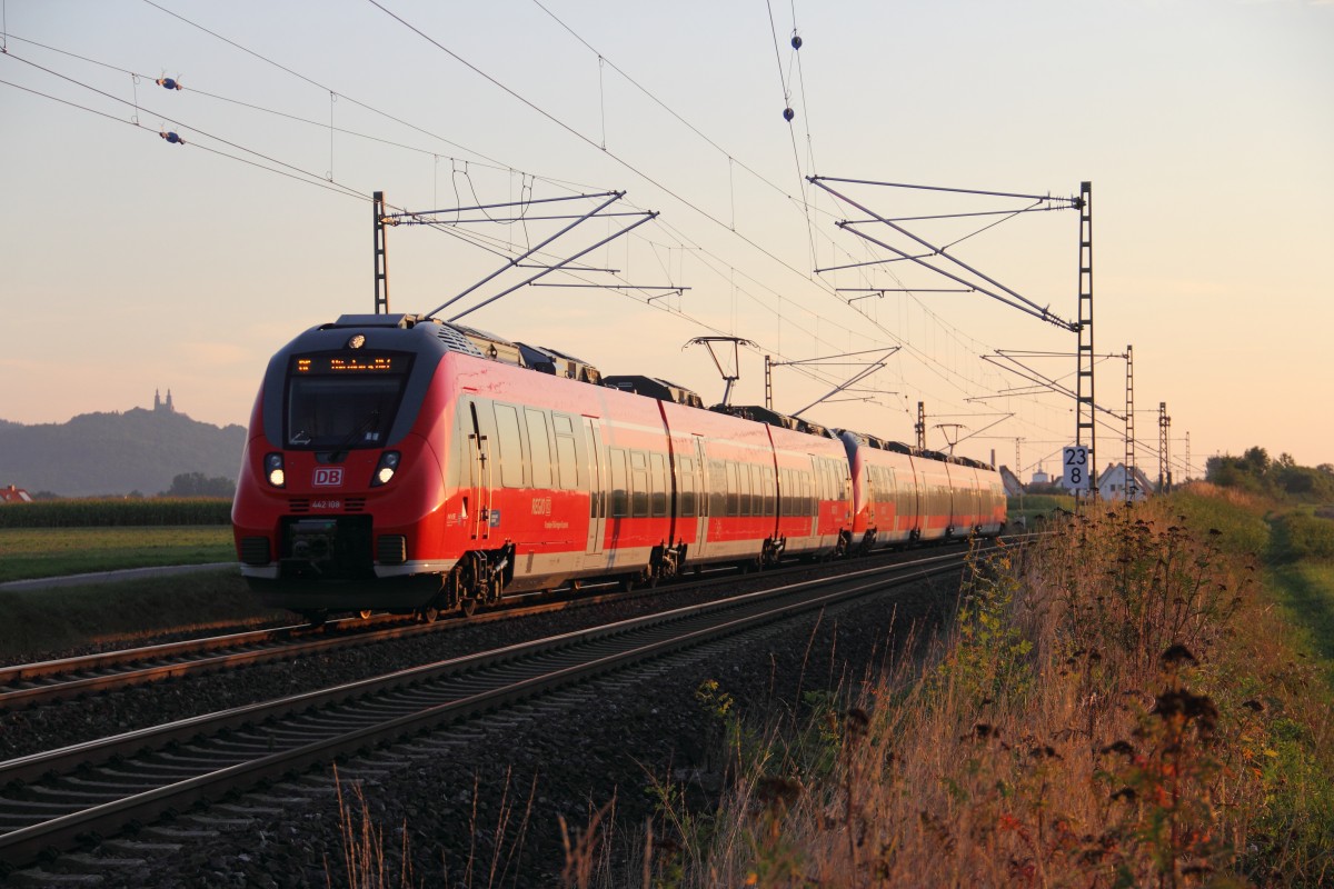 442 108 DB bei Staffelstein am 07.09.2013.