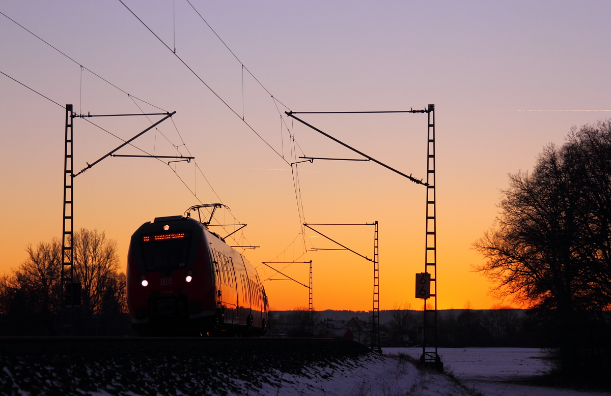 442 275 DB Regio bei Unterlangenstadt am 17.01.2017.