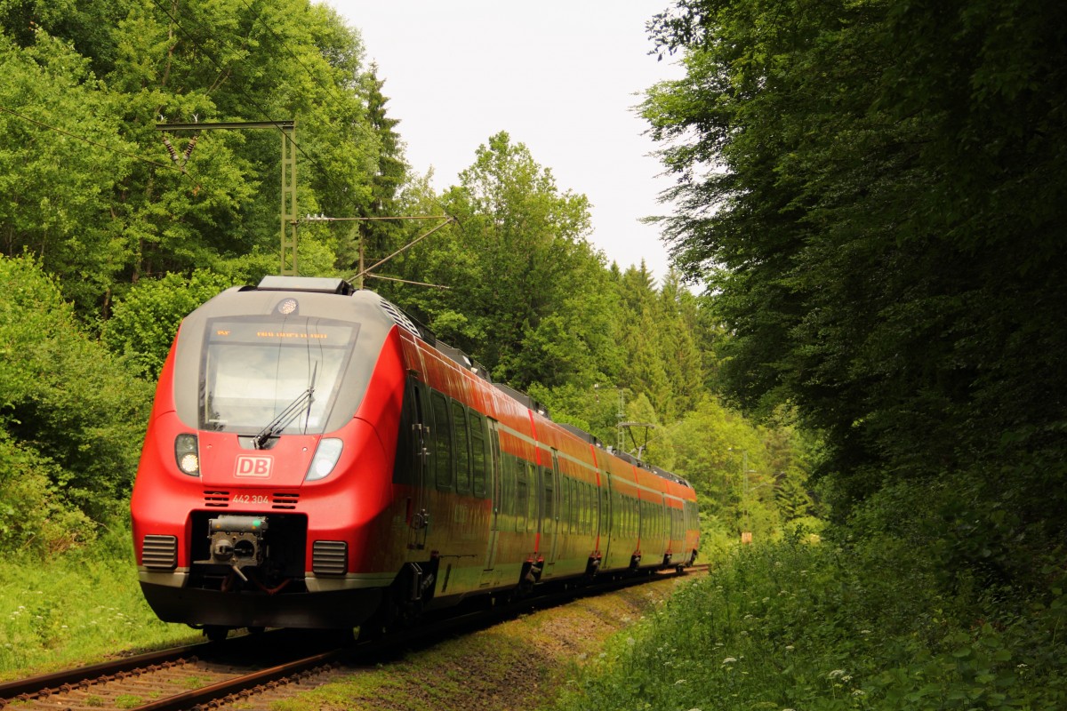 442 304 DB Regio bei Schney am 11.06.2014.