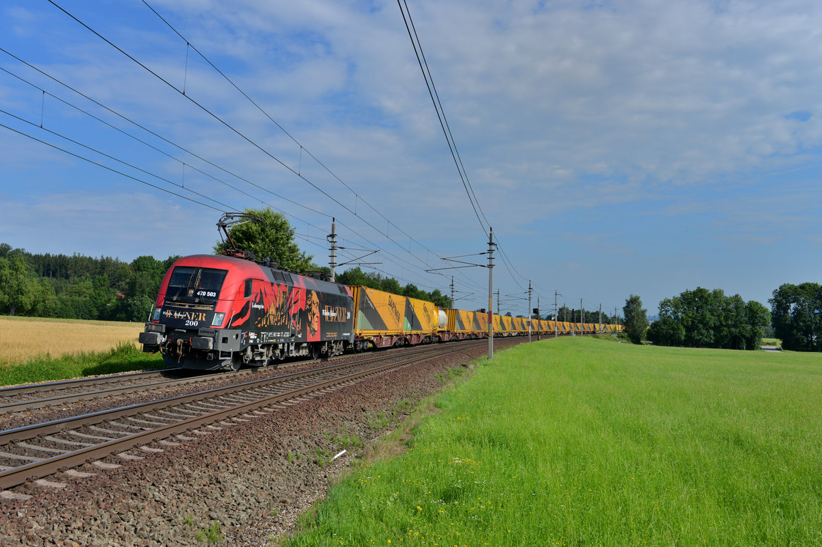 470 503 mit dem Gartner-KLV am 23.07.2016 bei Andorf. 