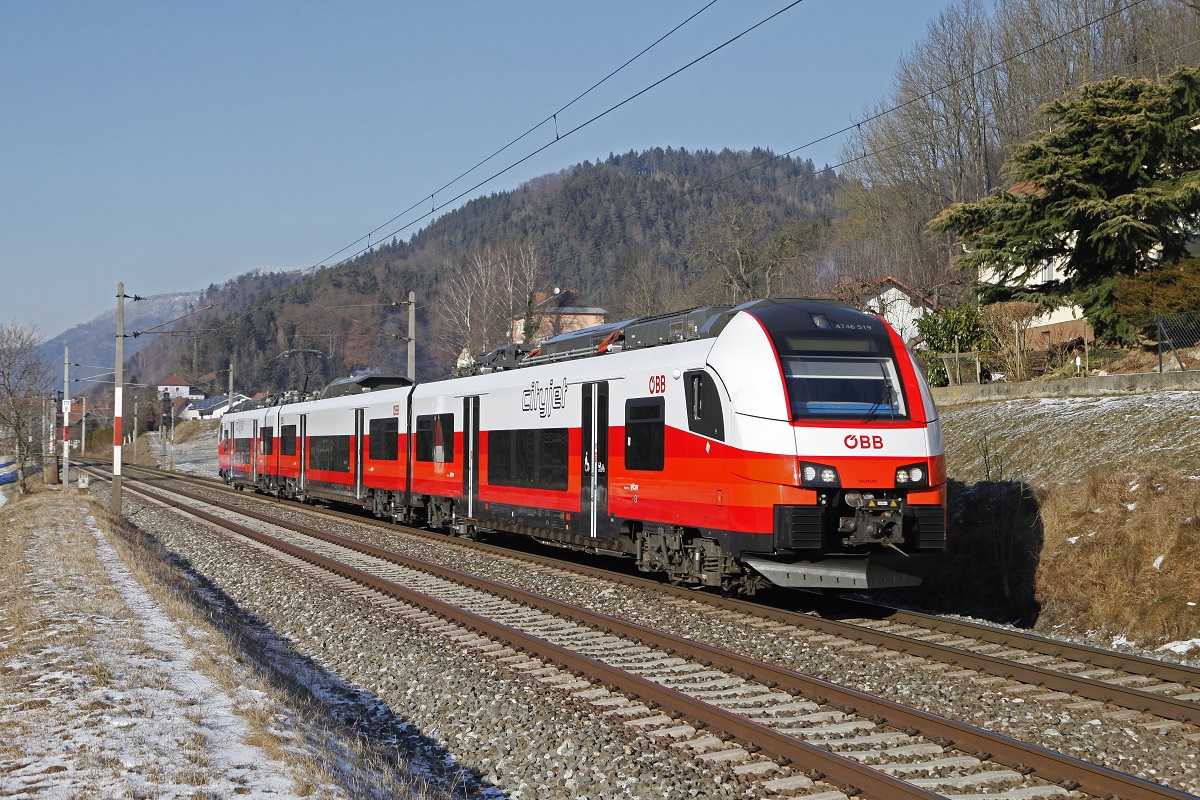 4746 519 als S1 bei Mixnitz - Bärenschützklamm am 11.01.2017.
