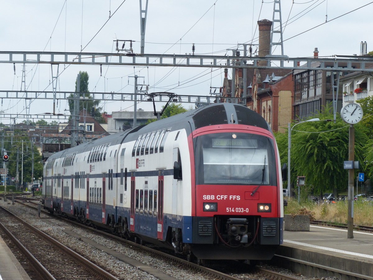 514 033-0 als S6 nach Oetikon in Zürich Tiefenbrunnen am 1.8.2015