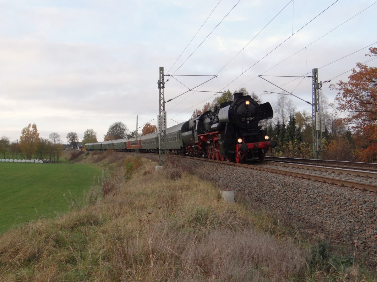 52 8079-7 zu sehen in Oberjößnitz am 09.11.14.