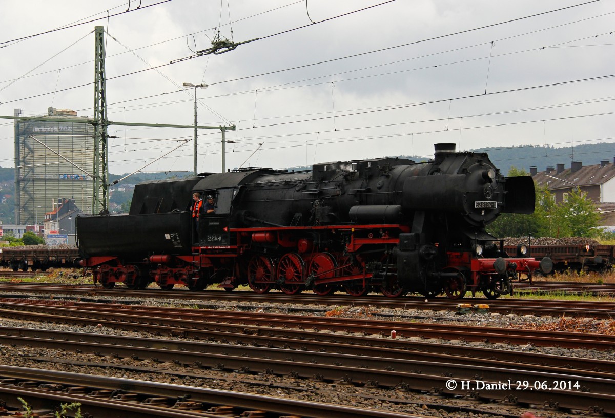 52 8134-0 rangierte am 29.06.2014 in Wuppertal Oberbarmen.