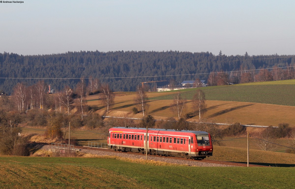 611 016-6 als IRE 3208 (Ulm Hbf-Neustadt(Schwarzw)) bei Bachheim 26.12.15
