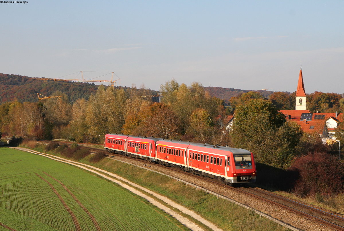 611 020-8 und 611 010-0 als RE 3214 (Ulm Hbf-Donaueschingen) bei Allmendingen 16.10.18