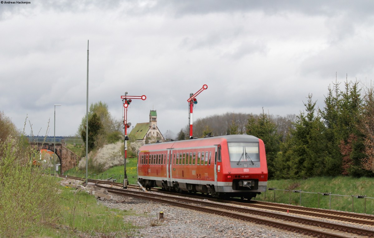 611 023-3 als IRE 3206 (Ulm Hbf-Neustadt(Schwarzw)) bei Löffingen 2.5.15