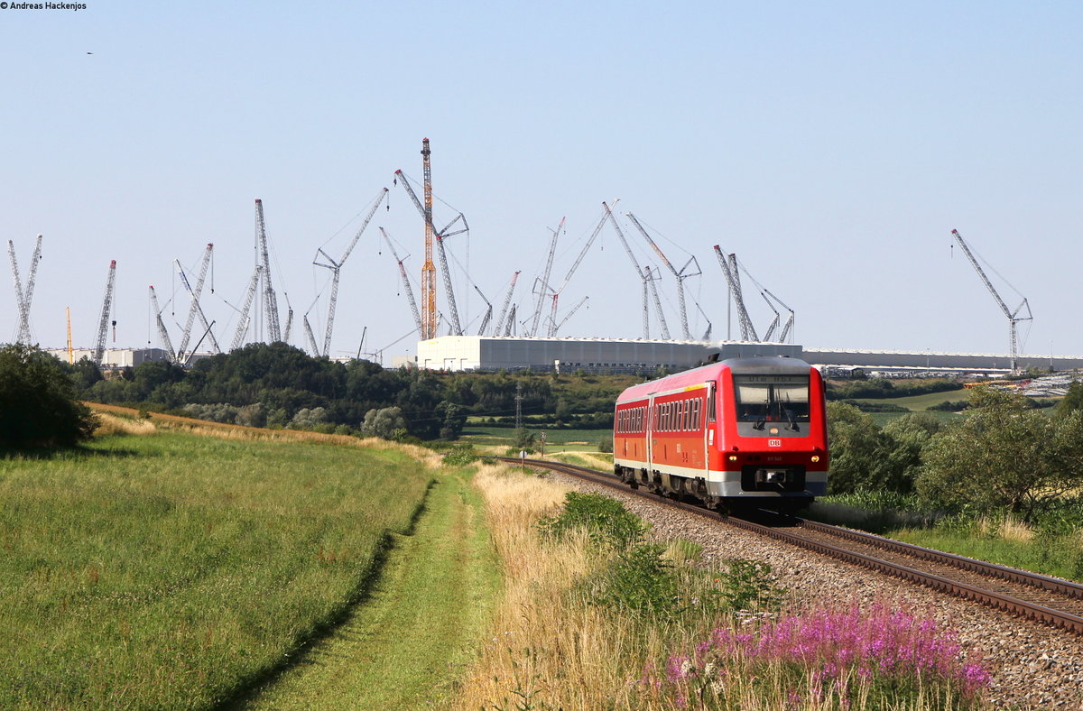 611 045-6 als RE 3203 (Villingen(Schwarzw)-Ulm Hbf) bei Allmendingen 1.7.18