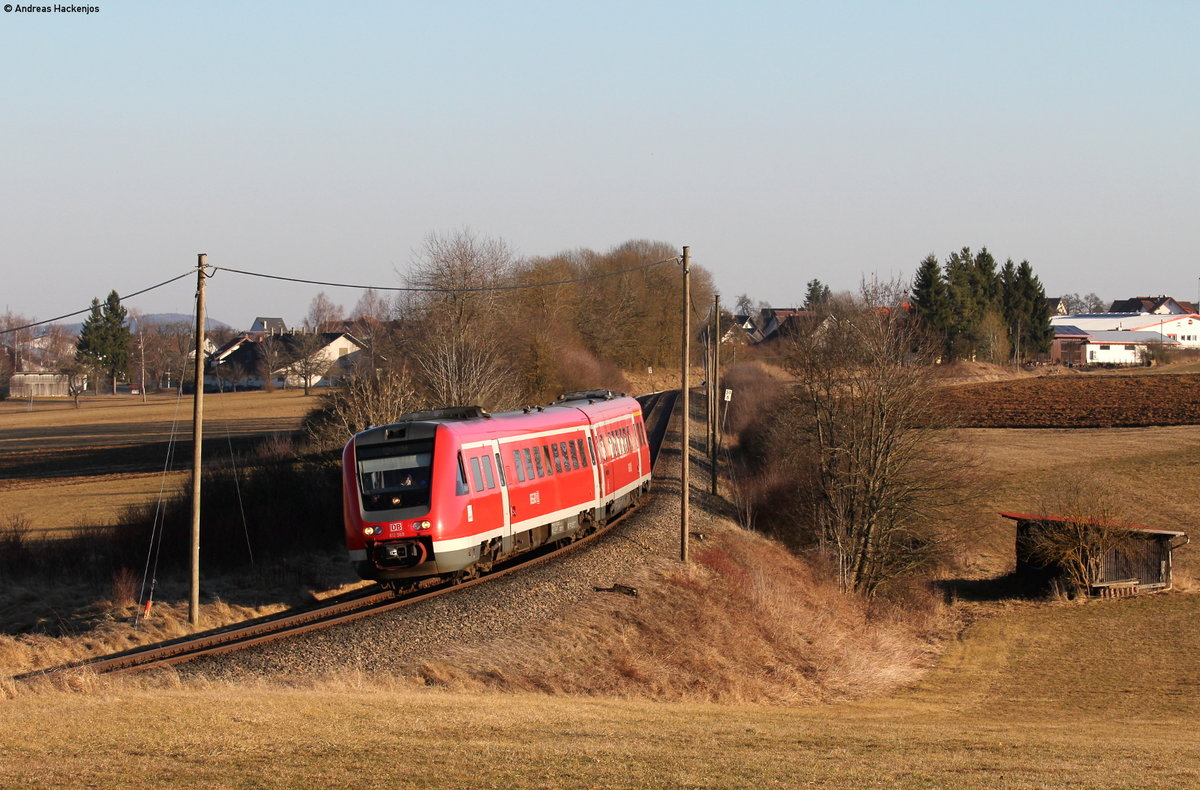 612 069-5 als IRE 3215 (Neustadt(Schwarzw)-Ulm Hbf) bei Unadingen 27.2.17
