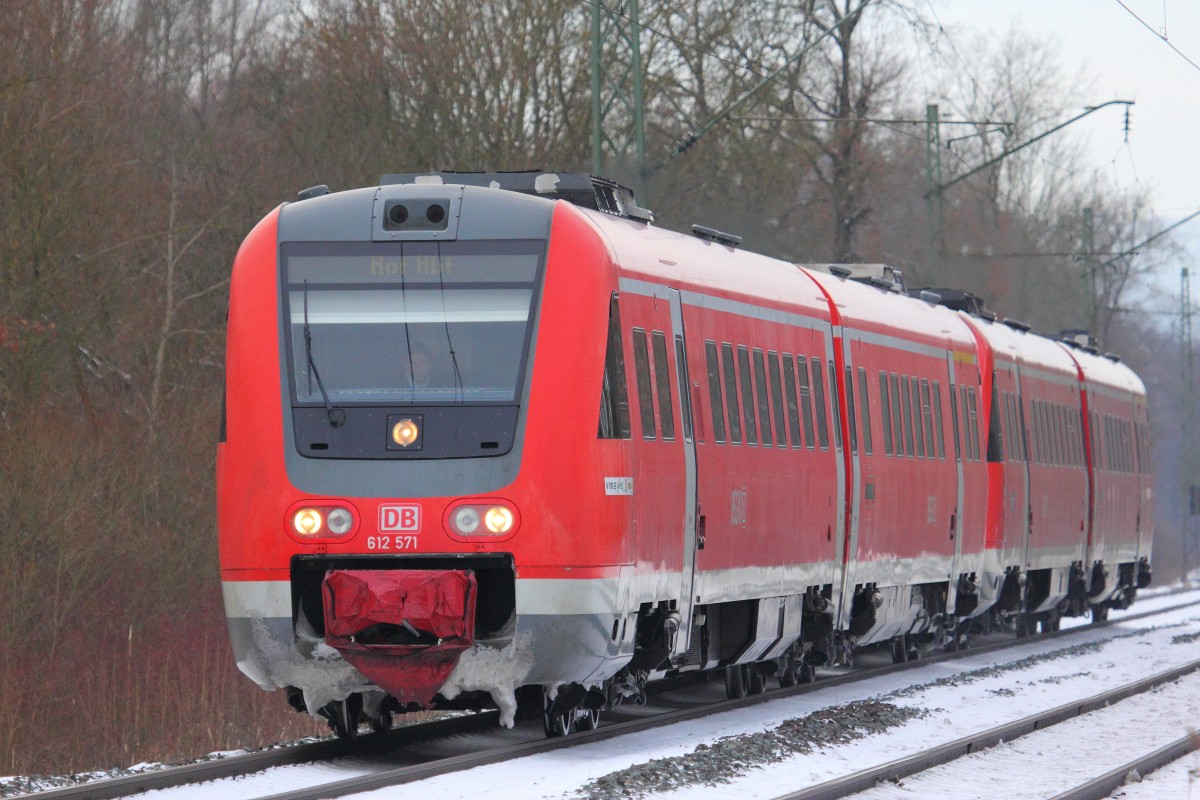 612 571 DB Regio in Michelau am 14.12.2012.