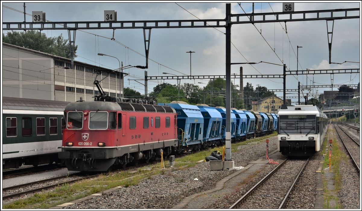 620 056-2  Travers  mit Kieszug in Rorschach. (25.06.2018)