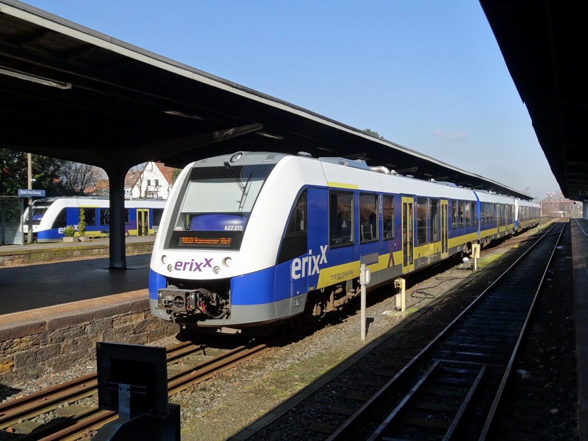 622 213 [9580 0 622 213-6 D-ERIXX] von Erixx als RE10 (erx 83704) nach Hannover Hbf (Bad Harzburg, 05.04.2015).