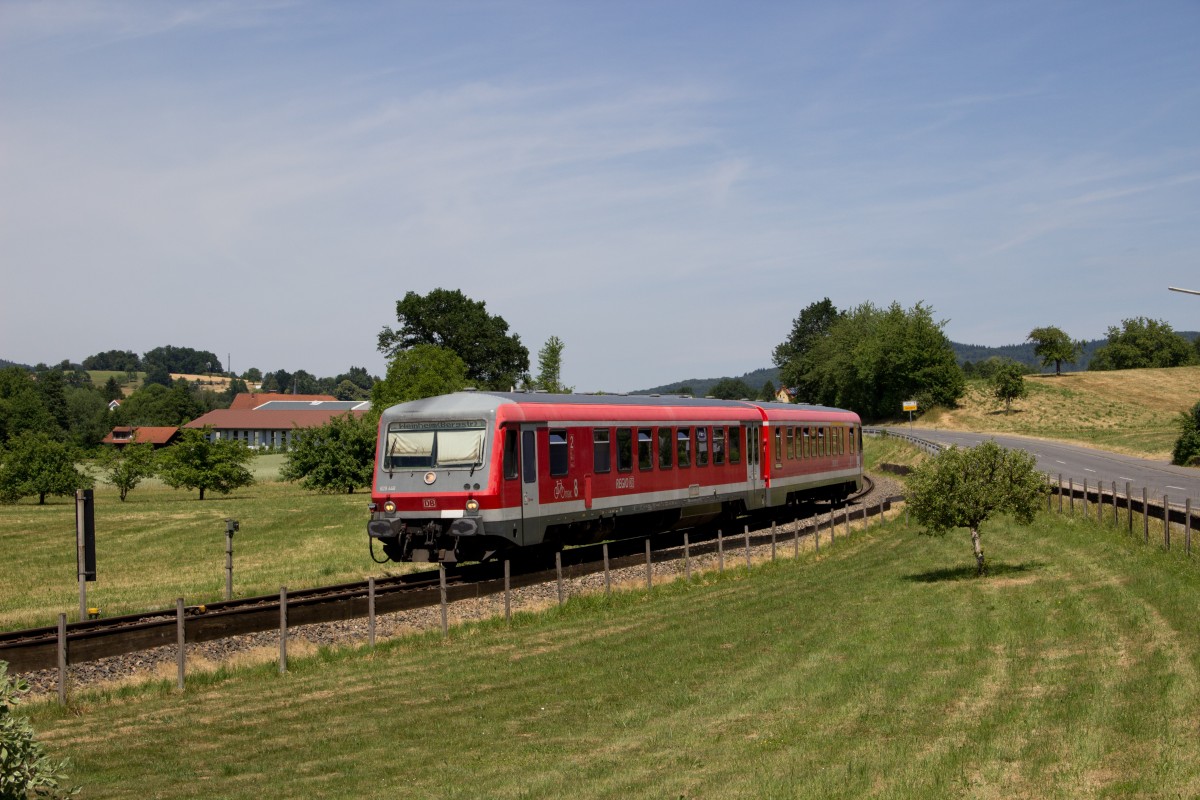 628 448 als RB 28328 (Fürth (Odenw)) - Weinheim (Bergstr) bei Lörzenbach-Fahrenbach am 17.06.15