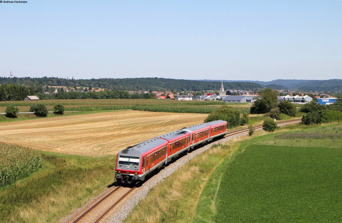 629 002-6 und 628 573-8 als RE 22311 (Rottweil-Neustadt(Schwarzw)) bei Deißlingen 7.8.17