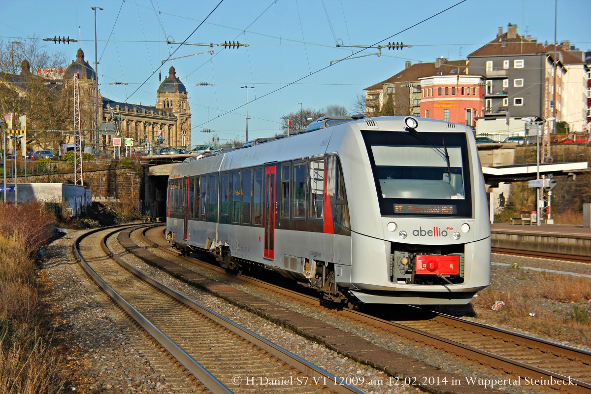 648 009 VT12009 als S7 (Düsseldorf-Wuppertal Oberbarmen) am 12.02.2014 in Wuppertal Steinbeck.