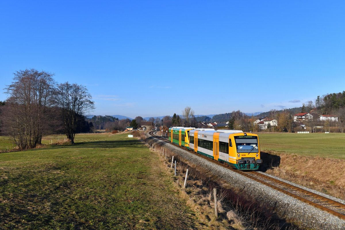 650 066 + 650 076 als WBA1 am 10.01.2018 bei Gotteszell. 