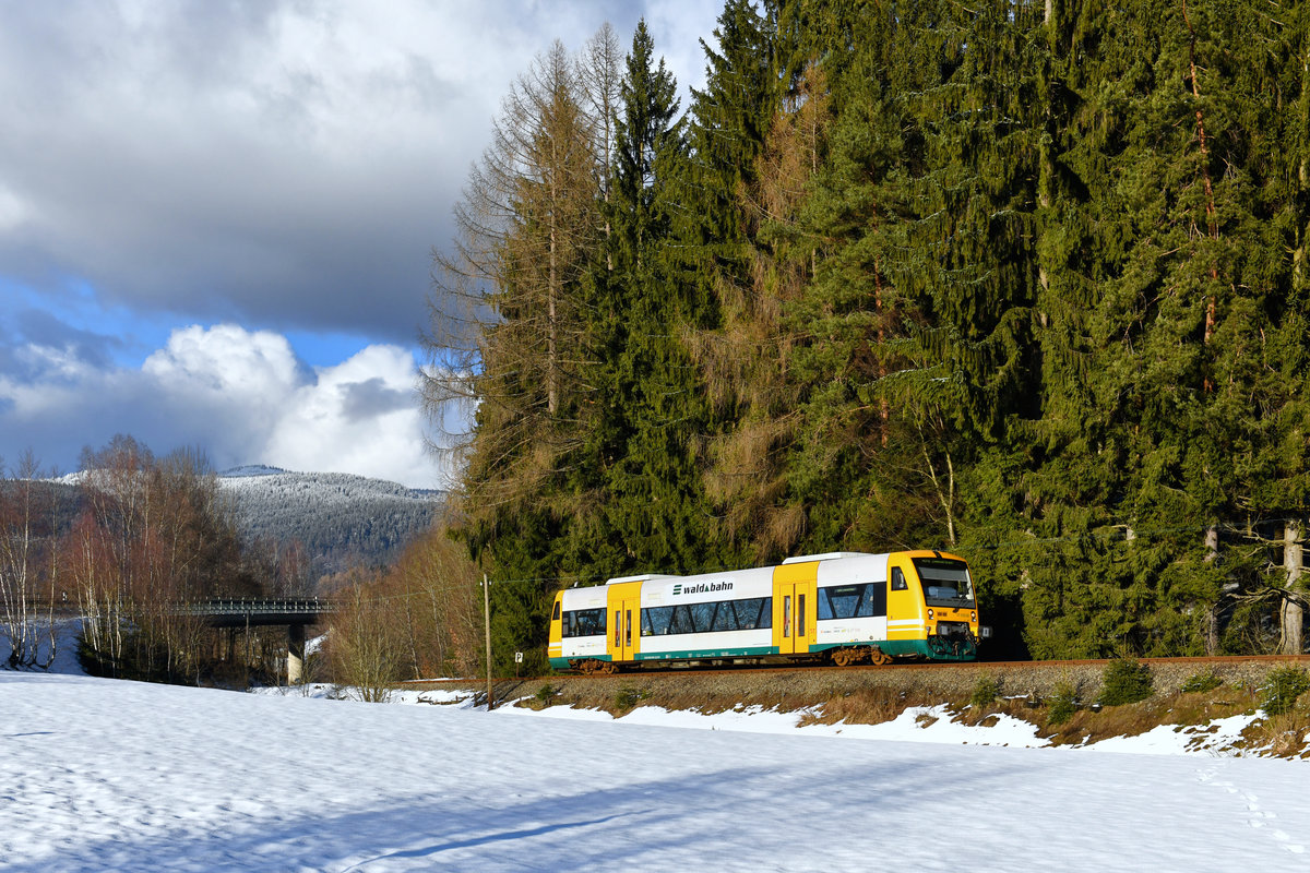 650 066 als WBA2 am 04.02.2018 bei Böhmhof. 