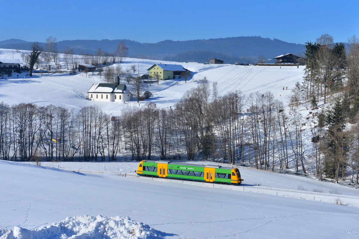 650 071 am 29.01.2017 bei Ruhmannsfelden. 