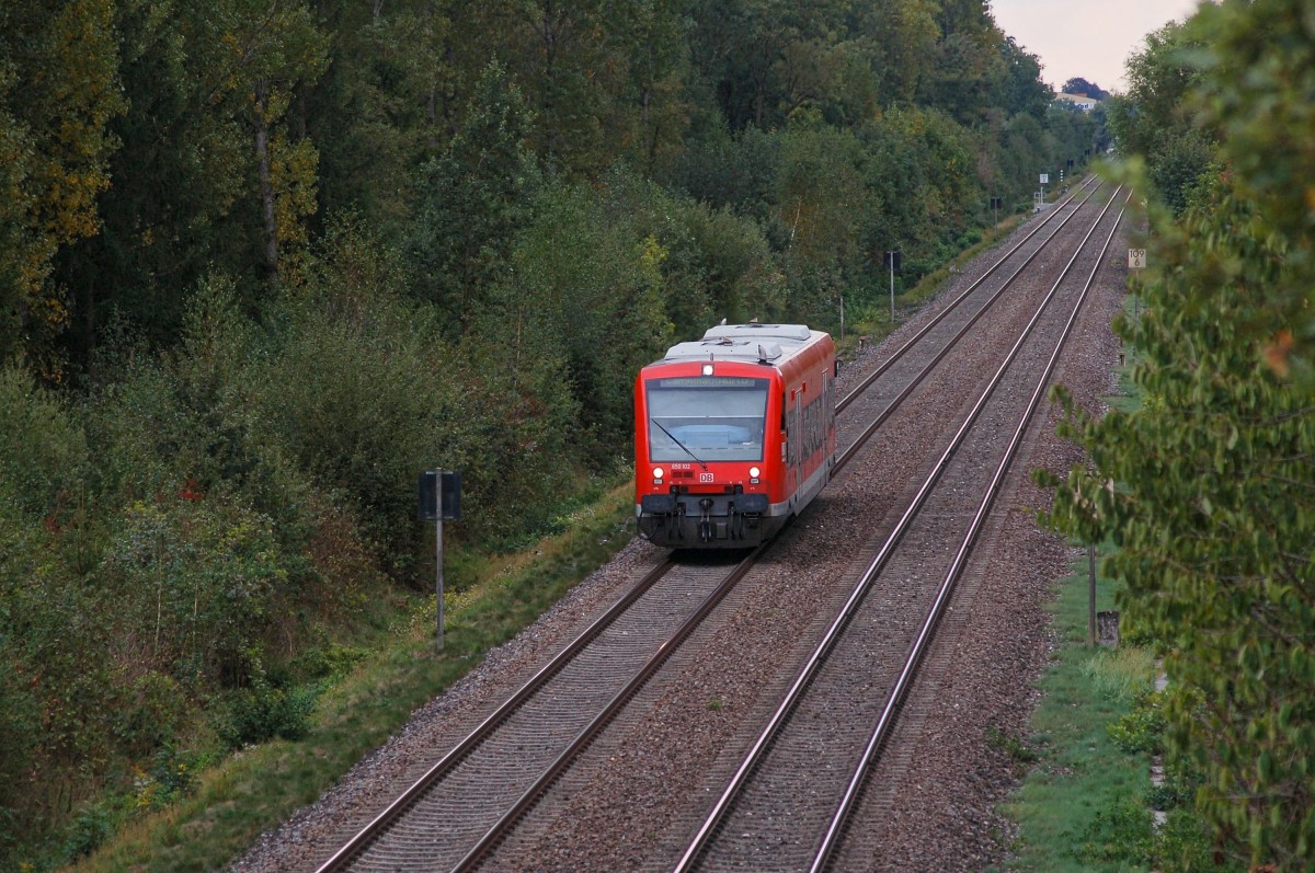 650 102 als RB nach Langenau(Württ) zwischen Laupheim & Erbach(Württ). 25.09.2015