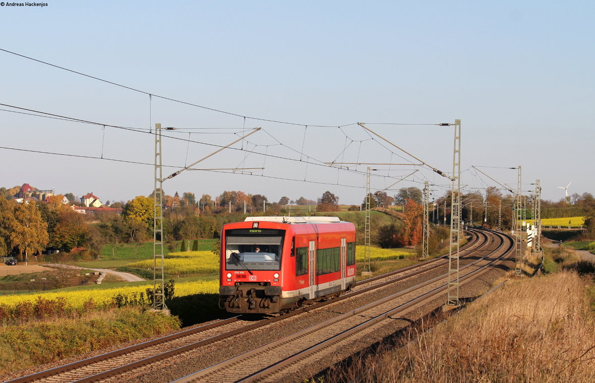 650 306-3 als RB 22239 (Pforzheim Hbf-Horb) bei Eutingen 21.10.18