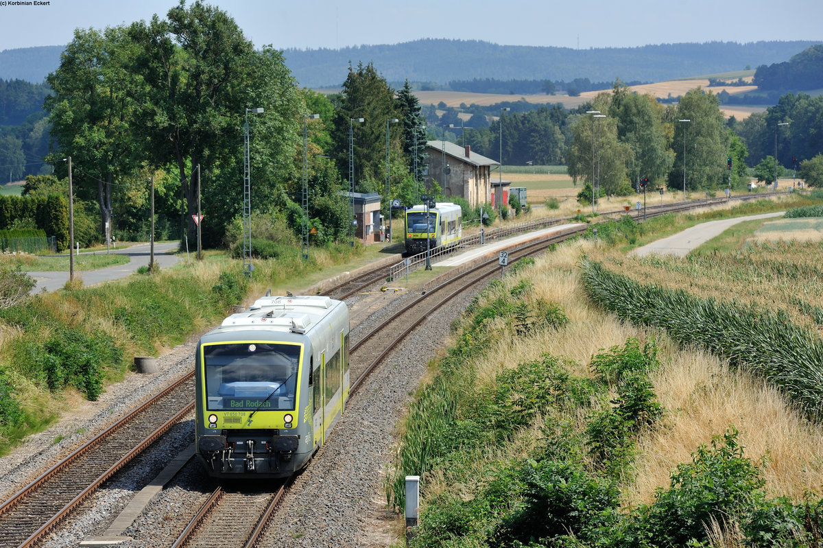 650 708 mit der ag84548 von Weiden(Oberpf) nach Bad Rodach bei Kemnath-Neustadt, 07.08.2015