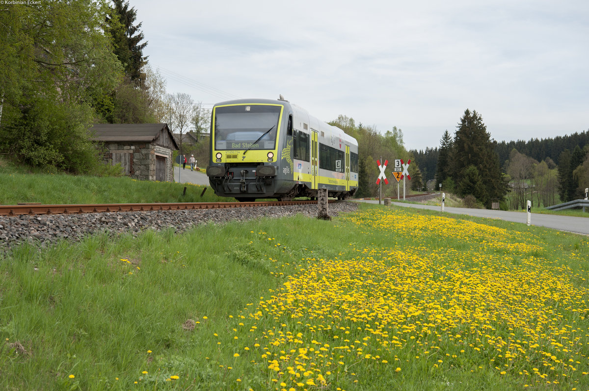 650 734 als ag 84685 von Bayreuth nach Bad Steben bei Rothenbürg, 28.04.2018