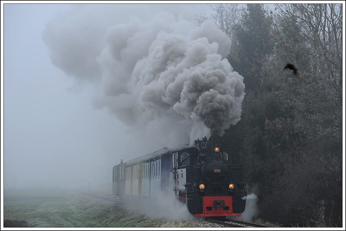 764-411R der Stainzer Bahn am 2.12.2018 kurz nach Kraubath.