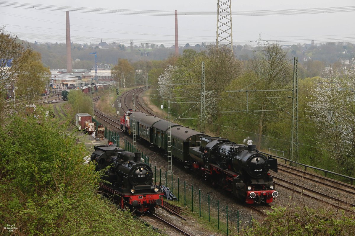 78 468 und 52 6106 in Bochum Dahlhausen, am 14.04.2018.